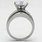 Vintage Rings TK1084 Stainless Steel Ring with AAA Grade CZ