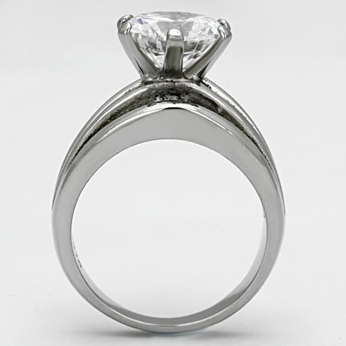 Vintage Rings TK1084 Stainless Steel Ring with AAA Grade CZ