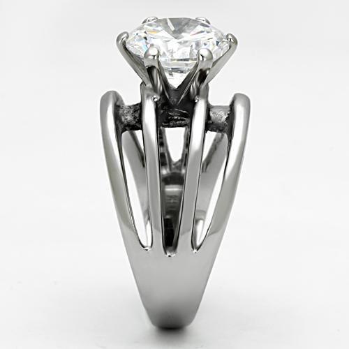 Vintage Rings TK1084 Stainless Steel Ring with AAA Grade CZ