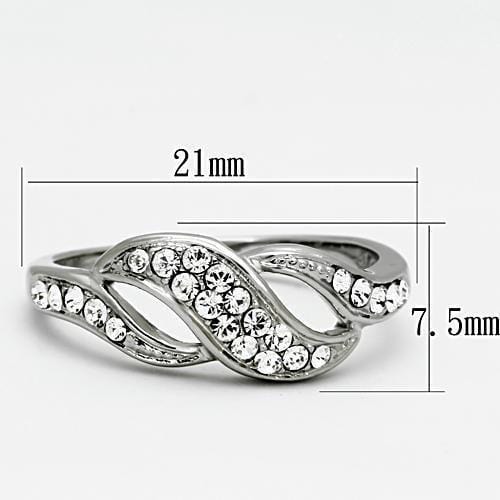 Vintage Rings TK1085 Stainless Steel Ring with Top Grade Crystal
