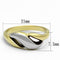 Gold Plated Rings TK1089 Two-Tone Gold - Stainless Steel Ring