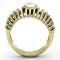 Gold Plated Rings TK1095 Two-Tone Gold - Stainless Steel Ring with Crystal