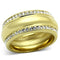 Gold Plated Rings TK1096 Gold - Stainless Steel Ring with Crystal