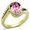 Gold Plated Rings TK1097 Gold - Stainless Steel Ring with Top Grade Crystal