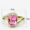 Gold Plated Rings TK1097 Gold - Stainless Steel Ring with Top Grade Crystal