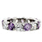 Vintage Rings TK109 Stainless Steel Ring with AAA Grade CZ in Amethyst