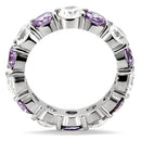 Vintage Rings TK109 Stainless Steel Ring with AAA Grade CZ in Amethyst