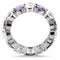 Vintage Rings TK109 Stainless Steel Ring with AAA Grade CZ in Amethyst