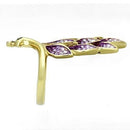 Gold Plated Rings TK1101 Gold - Stainless Steel Ring with Top Grade Crystal