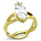 Gold Plated Rings TK1106 Gold - Stainless Steel Ring with AAA Grade CZ