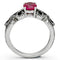 Vintage Rings TK1112 Stainless Steel Ring with AAA Grade CZ in Ruby