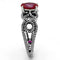 Vintage Rings TK1112 Stainless Steel Ring with AAA Grade CZ in Ruby