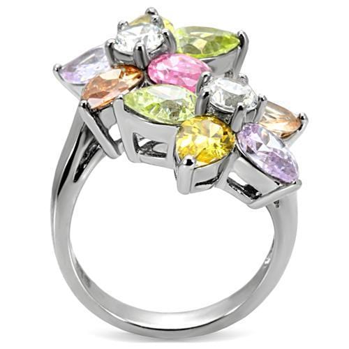 Vintage Rings TK111 Stainless Steel Ring with AAA Grade CZ