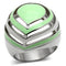 Fashion Rings For Women TK1140 Stainless Steel Ring with Epoxy in Emerald