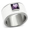 Cheap Rings TK1142 Stainless Steel Ring with Synthetic in Amethyst