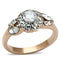 Rose Gold Wedding Rings TK1164 Two-Tone Rose Gold Stainless Steel Ring