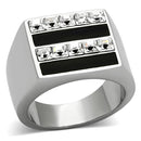 Mens Stainless Steel Rings TK1177 Stainless Steel Ring with Crystal