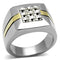 Cheap Gold Rings TK1178 Two-Tone Gold - Stainless Steel Ring with Crystal