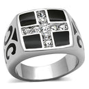 Mens Stainless Steel Rings TK1179 Stainless Steel Ring with Crystal