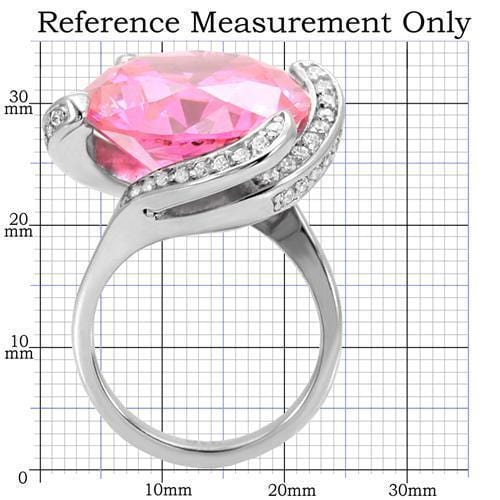 Cheap Rings TK117 Stainless Steel Ring with AAA Grade CZ in Rose