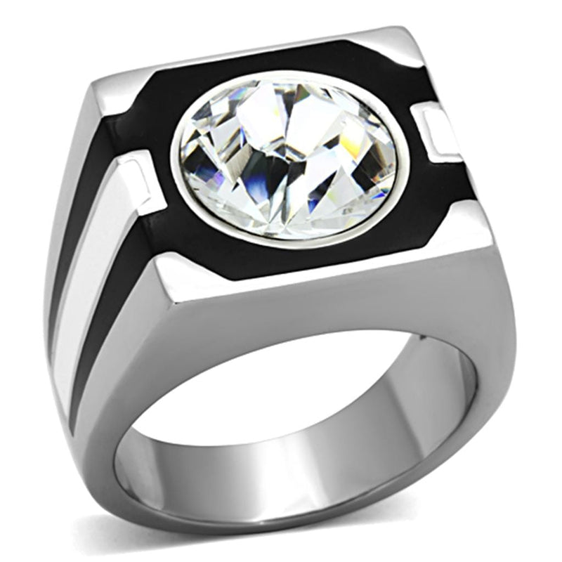 Mens Stainless Steel Rings TK1181 Stainless Steel Ring with Crystal