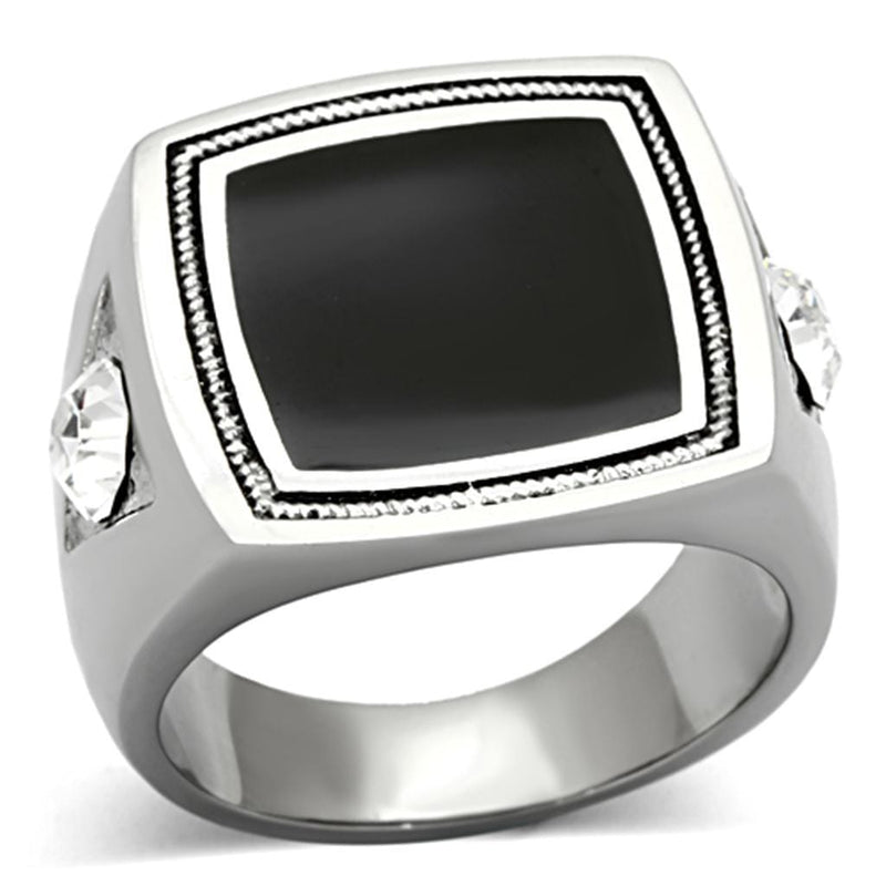 Mens Stainless Steel Rings TK1182 Stainless Steel Ring with Crystal