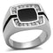 Mens Stainless Steel Rings TK1183 Stainless Steel Ring with Crystal