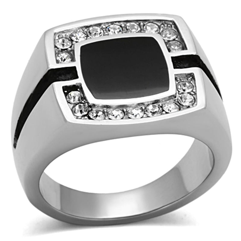 Mens Stainless Steel Rings TK1183 Stainless Steel Ring with Crystal