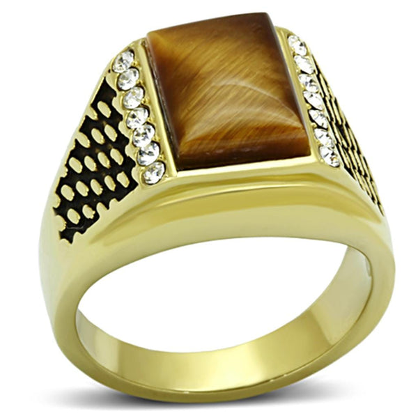 Cheap Gold Rings TK1187 Gold - Stainless Steel Ring with Synthetic