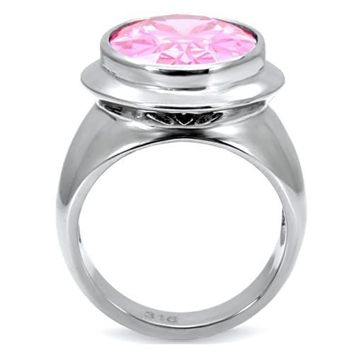 Cheap Rings TK118 Stainless Steel Ring with AAA Grade CZ in Rose