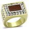 Cheap Gold Rings TK1194 Two-Tone Gold - Stainless Steel Ring with Synthetic