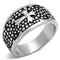 Men's Pinky Rings TK1196 Stainless Steel Ring with Epoxy in Jet