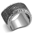 Mens Stainless Steel Rings TK1198 Stainless Steel Ring with Crystal