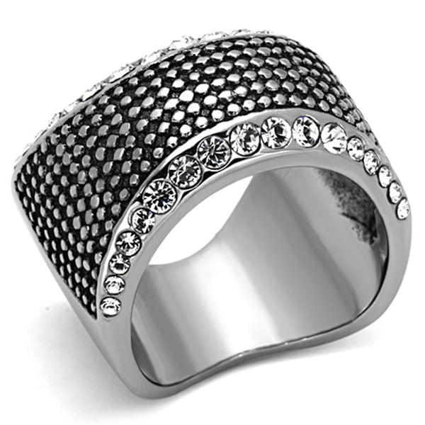 Mens Stainless Steel Rings TK1198 Stainless Steel Ring with Crystal