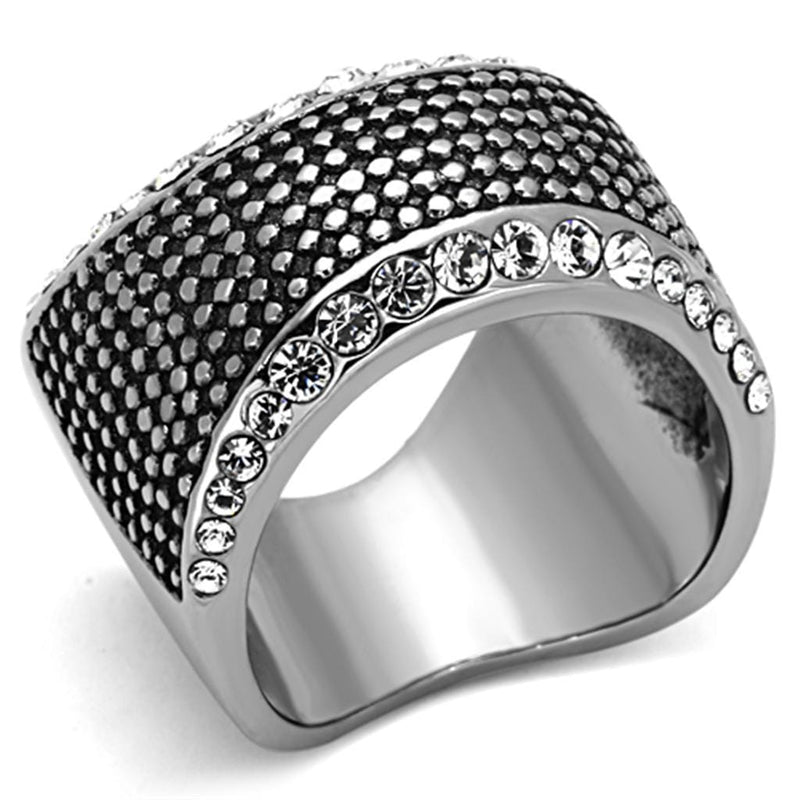 Mens Stainless Steel Rings TK1198 Stainless Steel Ring with Crystal