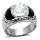 Mens Stainless Steel Rings TK1199 Stainless Steel Ring with Crystal