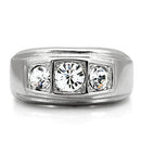 Mens Stainless Steel Rings TK119 Stainless Steel Ring with Crystal