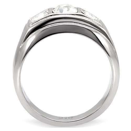 Mens Stainless Steel Rings TK119 Stainless Steel Ring with Crystal