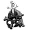 Mens Stainless Steel Rings TK1204 Two-Tone Stainless Steel Ring with Crystal