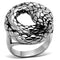 Fashion Rings For Women TK1214 Stainless Steel Ring with Epoxy in Jet