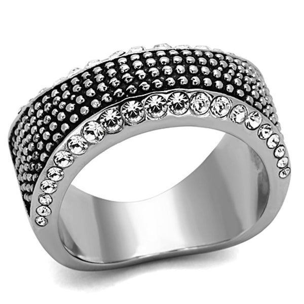 Cheap Rings TK1216 Stainless Steel Ring with Top Grade Crystal