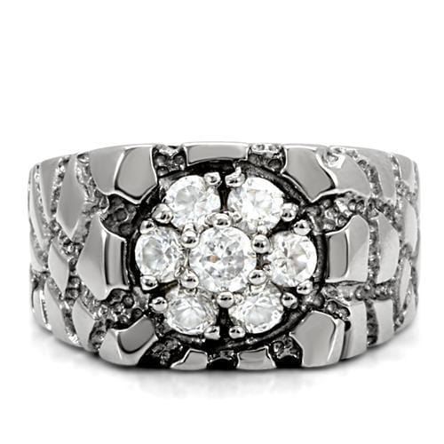 Mens Stainless Steel Rings TK121 Stainless Steel Ring with AAA Grade CZ