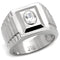 Mens Stainless Steel Rings TK122 Stainless Steel Ring with AAA Grade CZ