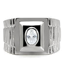 Mens Stainless Steel Rings TK122 Stainless Steel Ring with AAA Grade CZ