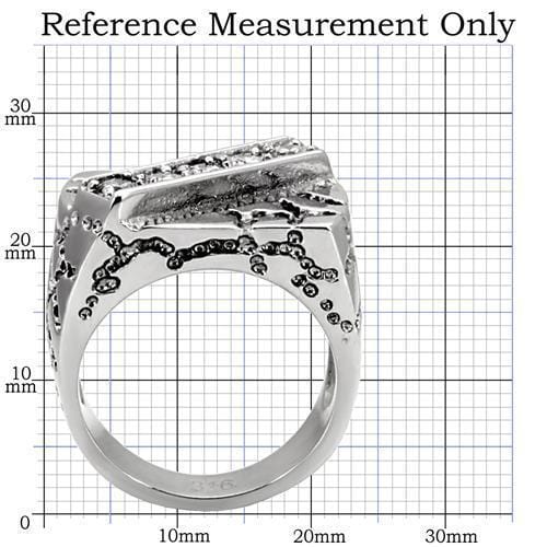 Mens Stainless Steel Rings TK124 Stainless Steel Ring with AAA Grade CZ