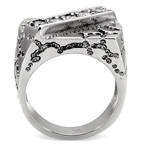 Mens Stainless Steel Rings TK124 Stainless Steel Ring with AAA Grade CZ