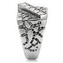 Mens Stainless Steel Rings TK124 Stainless Steel Ring with AAA Grade CZ