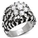 Mens Stainless Steel Rings TK125 Stainless Steel Ring with AAA Grade CZ