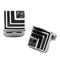 Cufflinks TK1269 Stainless Steel Cufflink with Synthetic in Jet