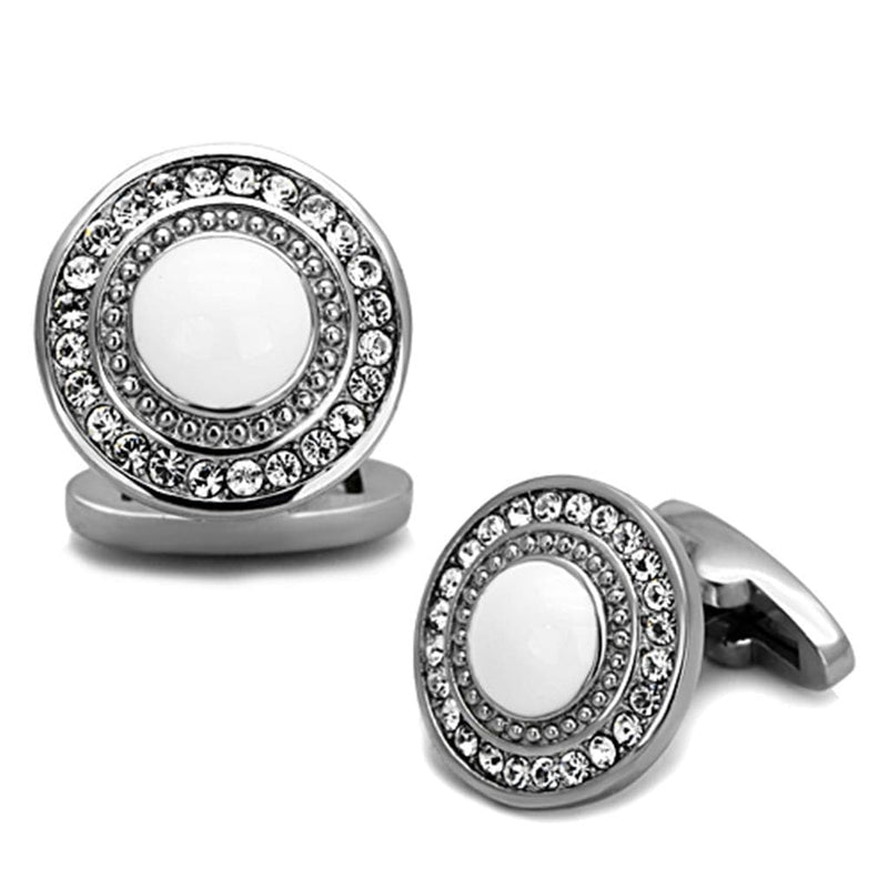 Cufflinks TK1273 Stainless Steel Cufflink with Top Grade Crystal